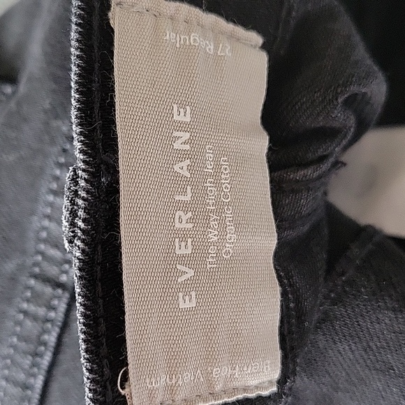 NWOT Everlane Coal Black Way High Straight Leg Denim Jeans In 27 Regular - Picture 10 of 10